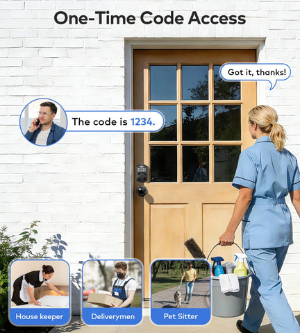 TE001K auto-lock feature engaging after door closes for enhanced security