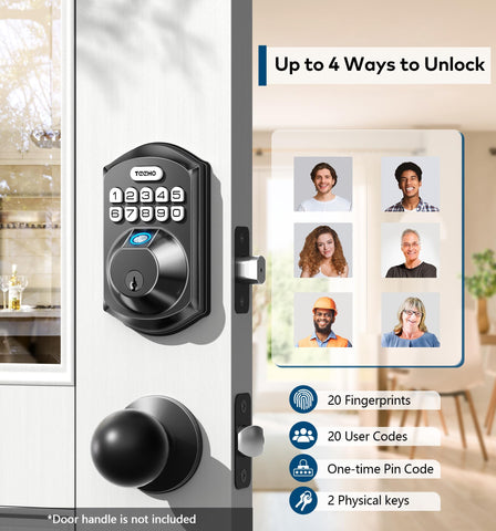 TEEHO TE002 keypad entry offers convenient access for guests and visitors.