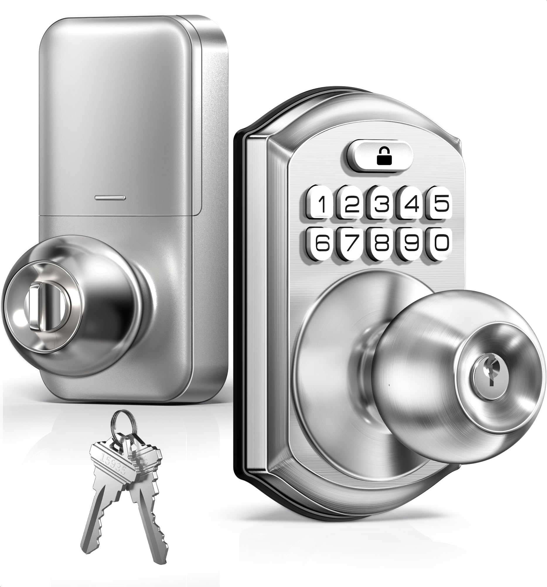 TEEHO TE003 front view demonstrates convenient keyless entry for busy households.