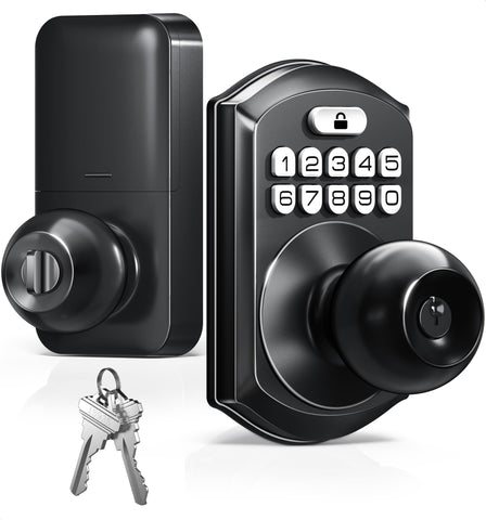TEEHO TE003 keypad on front door offers convenient keyless entry