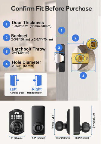 Close-up of TE003 keypad and stainless handle for durable operation