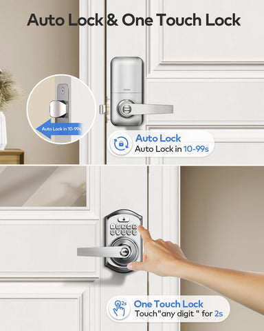 TEEHO TE004 handle and lock assembly on a modern interior door