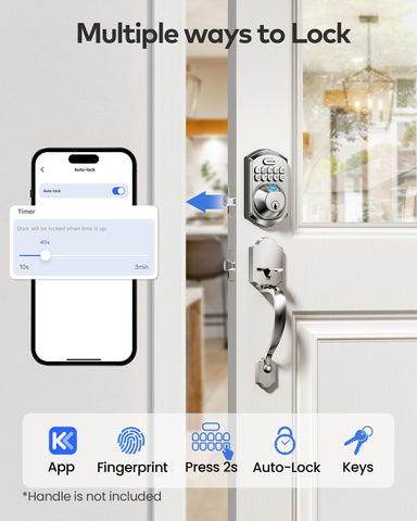 Auto-lock and one-touch lock for convenient security.