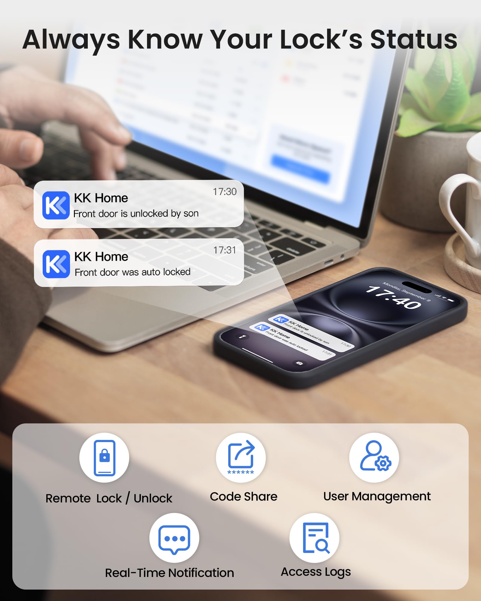 TEEHO TE012W-H six ways to unlock for flexible daily use