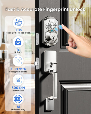 TEEHO TE012W-H voice control with Google and Alexa for hands free entry