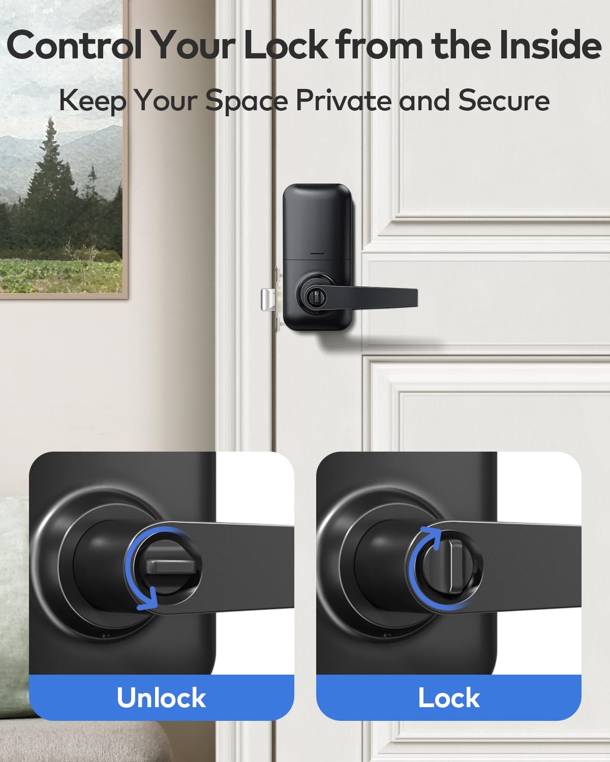 Durable zinc alloy TE004 body emphasizing long-lasting interior security.