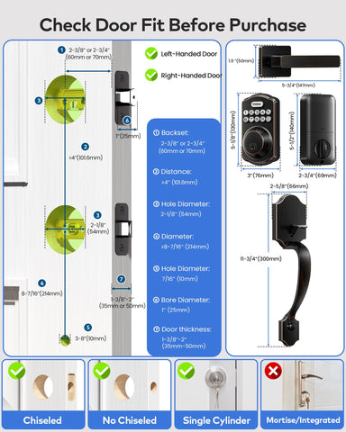 TEEHO TK001H anti-peep feature protects codes during entry