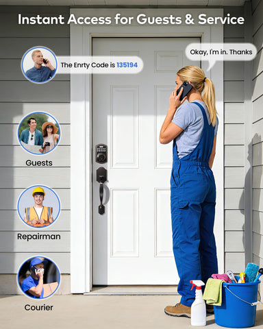 TEEHO TK001H auto-lock diagram demonstrates automatic locking after door closure