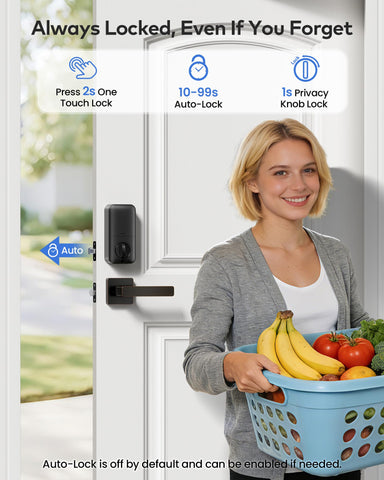 TEEHO TK001H keypad area shows easy code entry for hands-free access