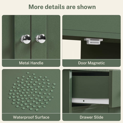 TEENFON green finish adds fresh style to any bathroom.