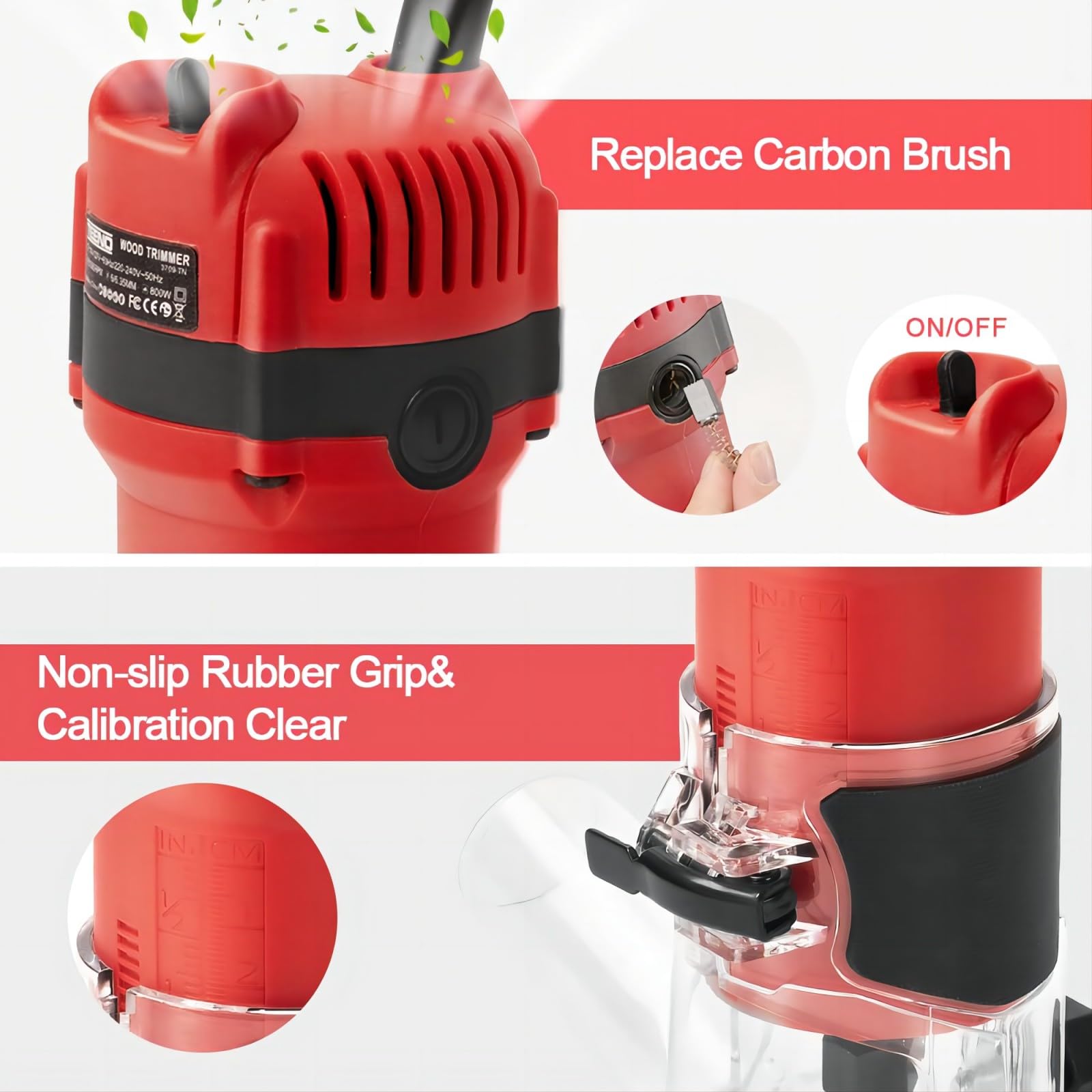 TEENO Wood Router 15-piece bits set expands routing options for various cuts.