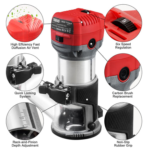 TEENO wood router base provides durable aluminum stability for heavy workloads