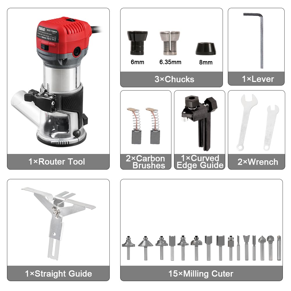 TEENO chucks and accessories enable quick depth changes