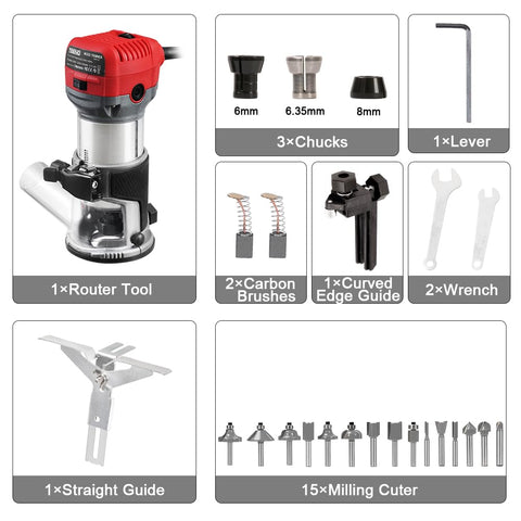 TEENO chucks and accessories enable quick depth changes