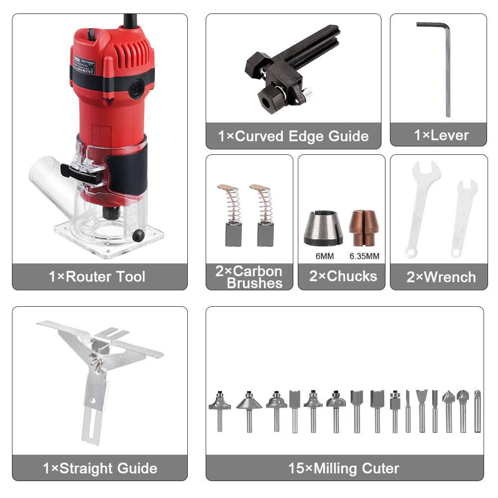 TEENO Wood Router ergonomic grip reduces fatigue for longer carving sessions.
