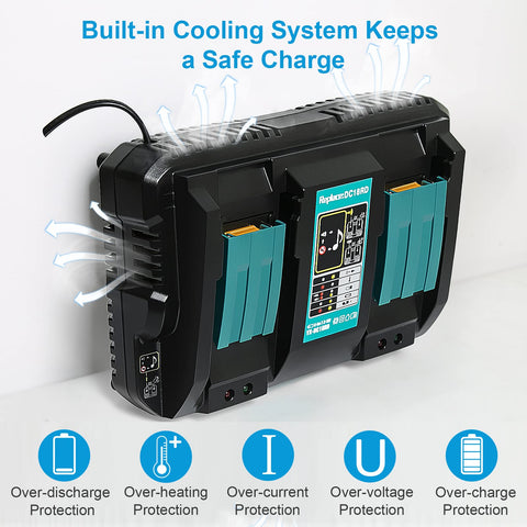 Back of TeenPower charger showing 110-220V input for stable regional charging.