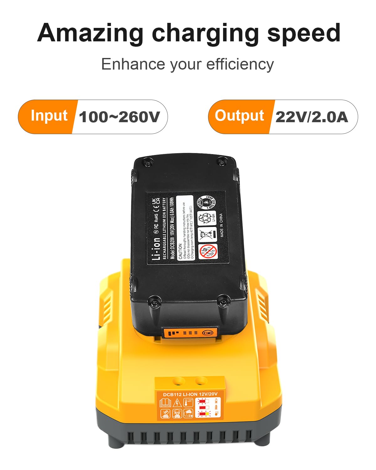 Fits Dewalt 20V Max tools for seamless power on the job.