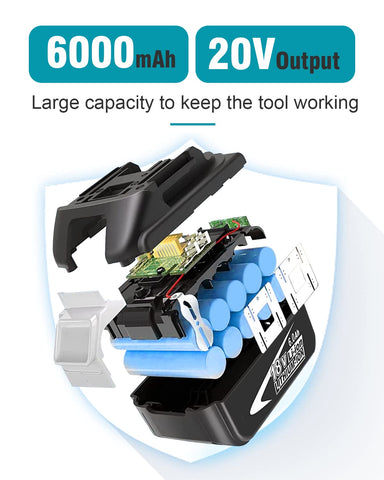 TeenPower Makita 18V battery LED indicators for easy charge monitoring.