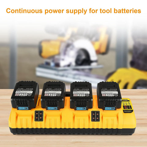 TeenPower 4-port charger in use powering multiple tools.
