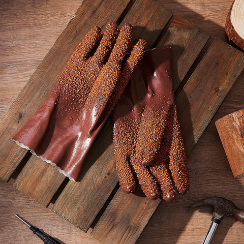 Teenyyou gloves shown in a drain cleaning scene for practical plumbing work.