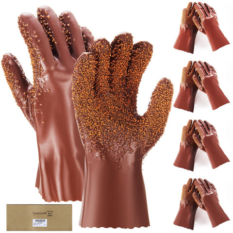 Teenyyou sewer gloves in PVC waterproof material protect hands during wet drain tasks.