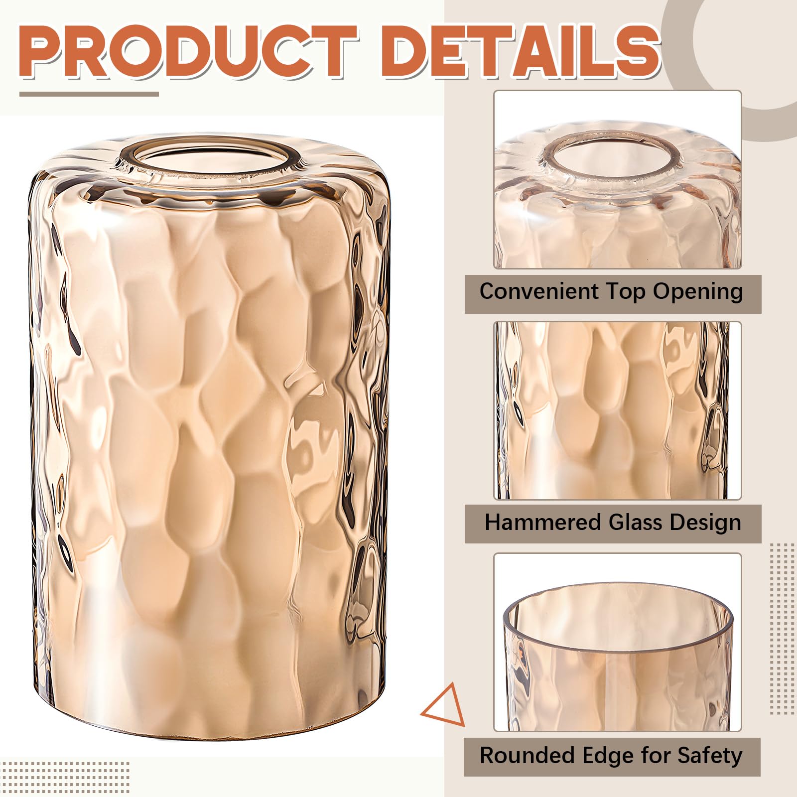 Teenyyou amber shade compatible with E26 base for versatile fixtures