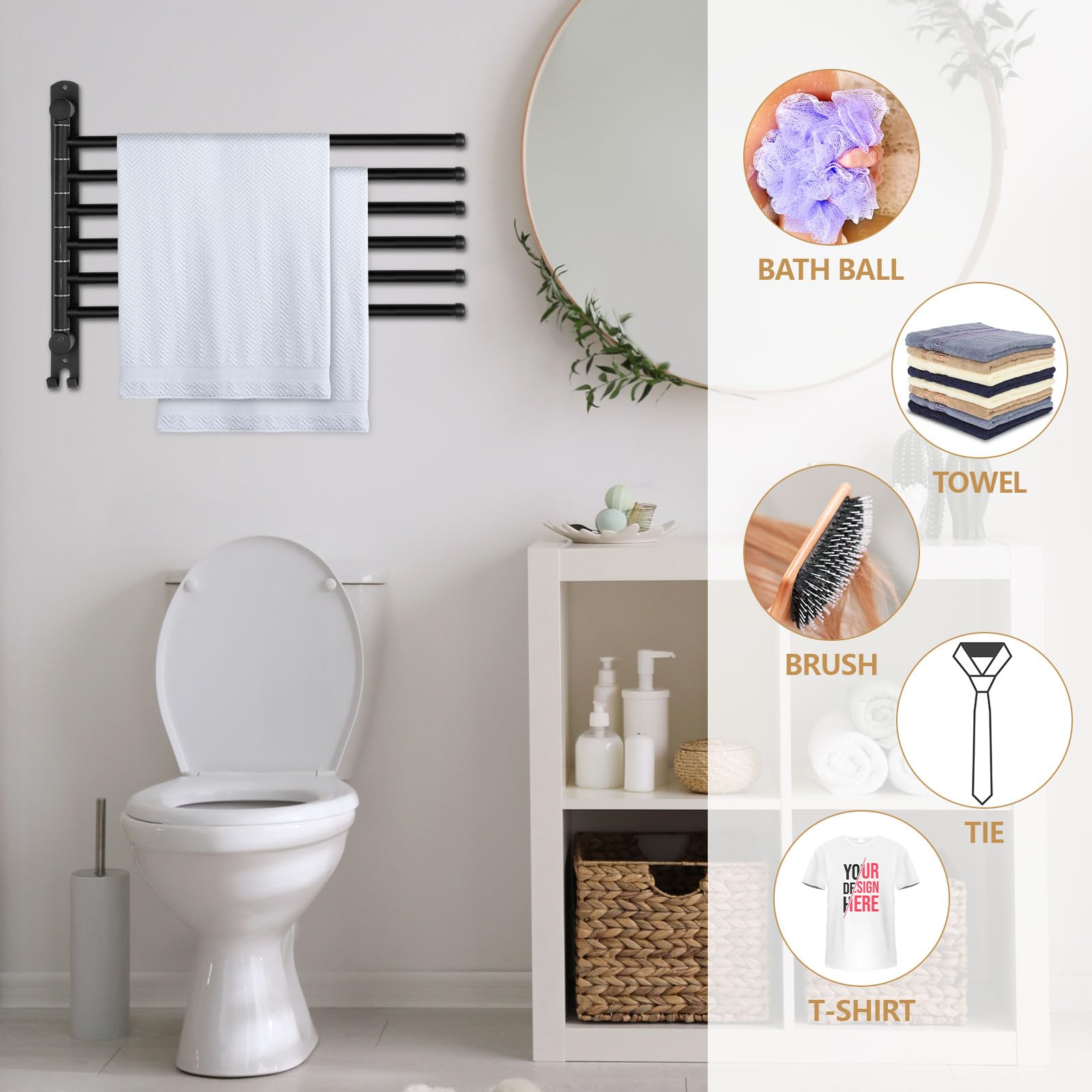 Teenyyou durable towel holder suitable for kitchen and bathroom use