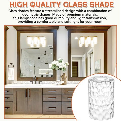Teenyyou E26 base shade replacement glass fits standard fixtures