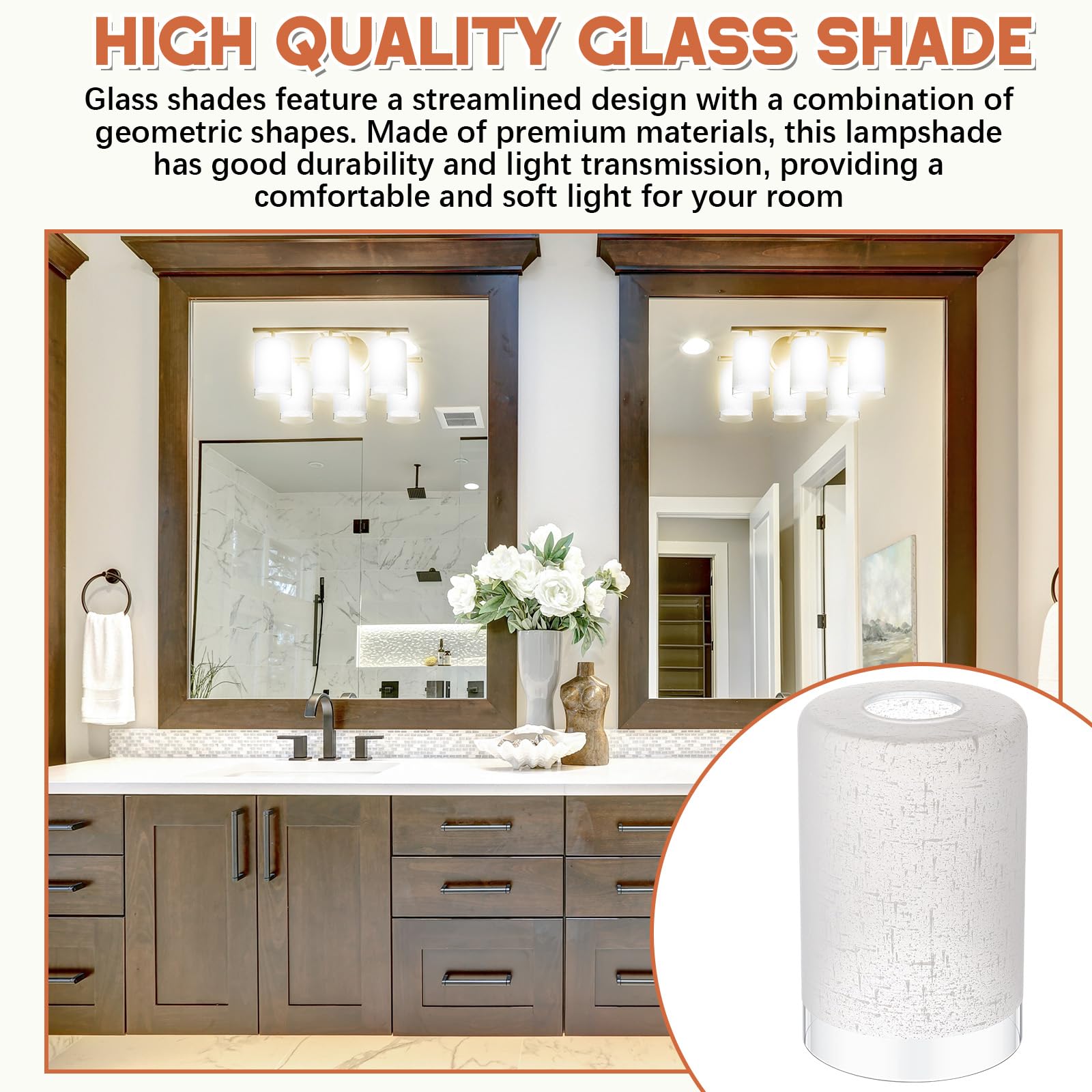 Teeneyou E26 base shade, compatible with common fixtures, quick install for upgraded lighting.