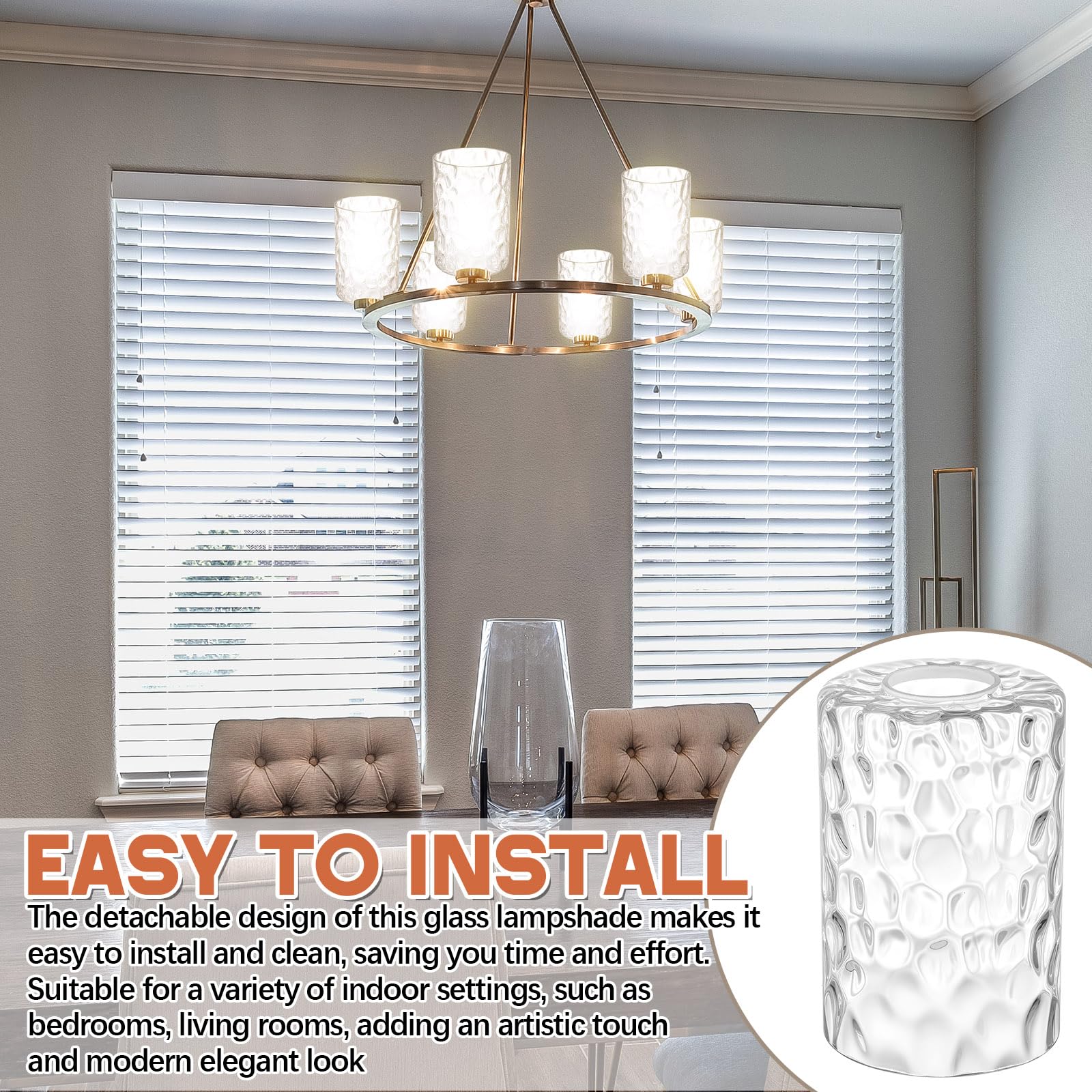 Teenyyou easy-install hammered shade for quick refresh