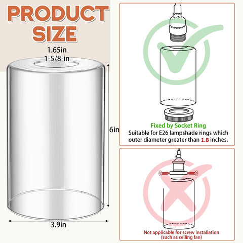 Teenyyou glass shade replacement for ceiling lights provides soft glare-free illumination