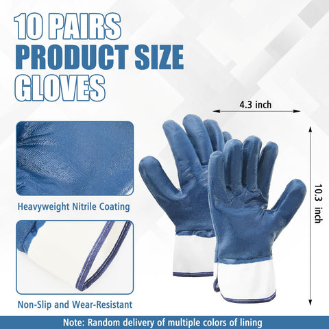 Teenyyou nitrile-coated gloves close-up, tough grip in wet or greasy conditions.