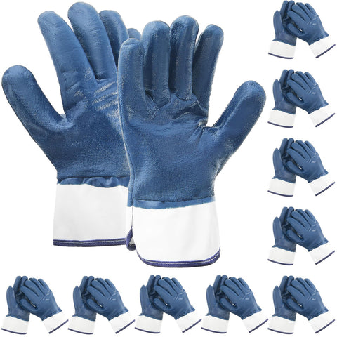Teenyyou oil-resistant gloves blue pack front, offering oil-safe grip for heavy-duty tasks.