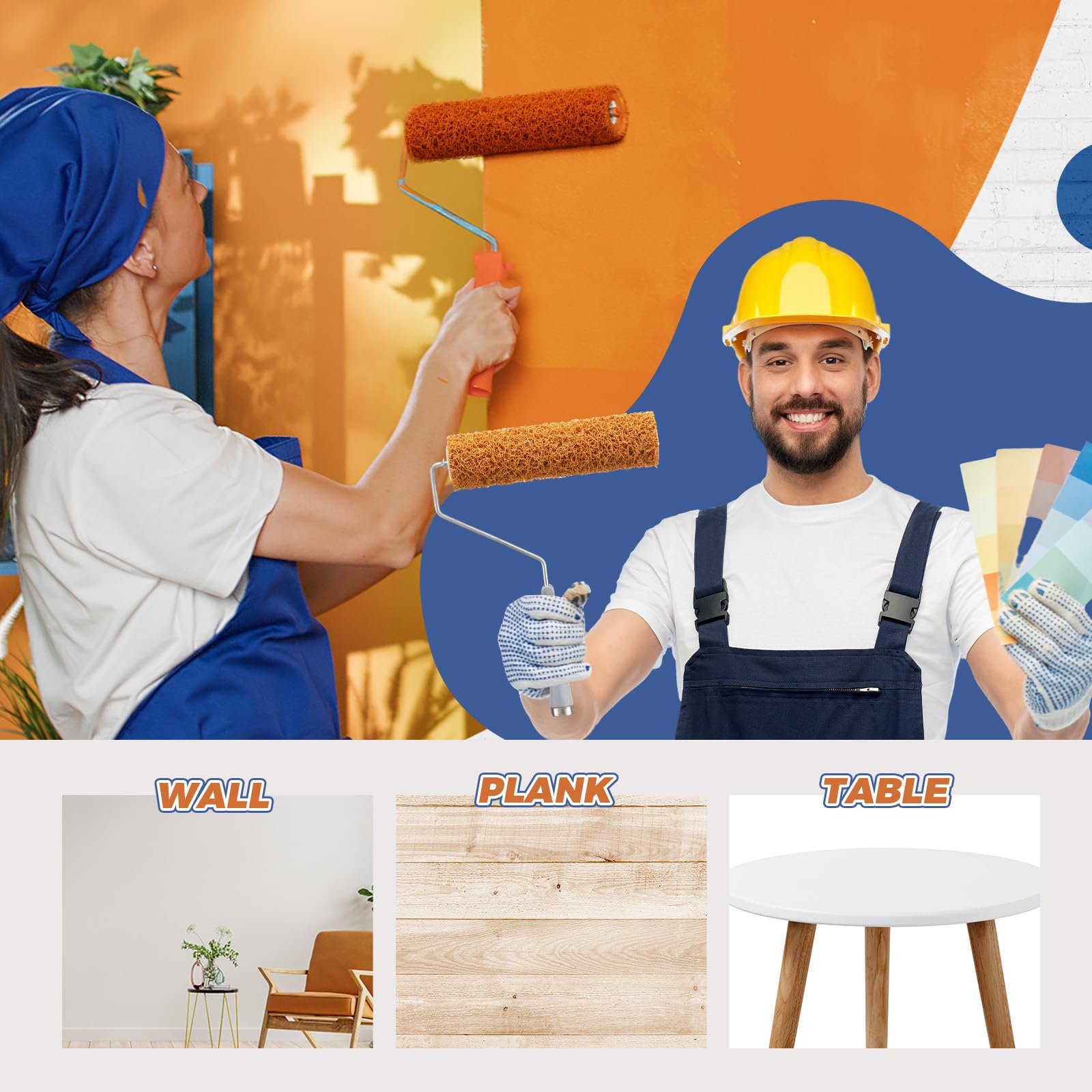 Teenyyou 9-inch roller on wall for broad coverage and efficient application