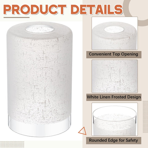 Teeneyou glass shade set, three-piece, adds cohesive style to lamps, chandeliers, and wall fixtures.