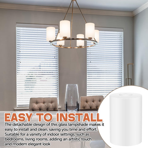 Easy install and cleaning with Teenyyou frosted shade for multiple fixtures