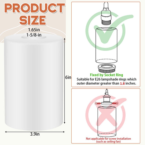 Teenyyou white frosted glass shade for pendant and ceiling fixtures adds even light diffusion