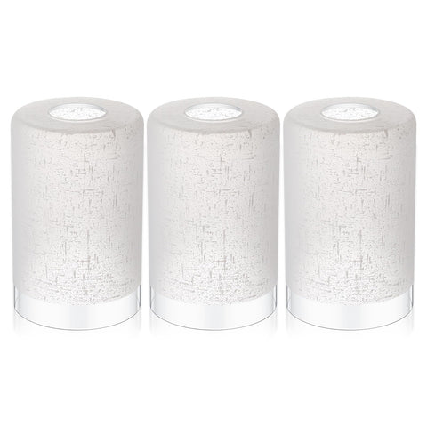 Teeneyou white linen frosted glass shade, 1-5/8 inch mount, diffuses soft, even light.