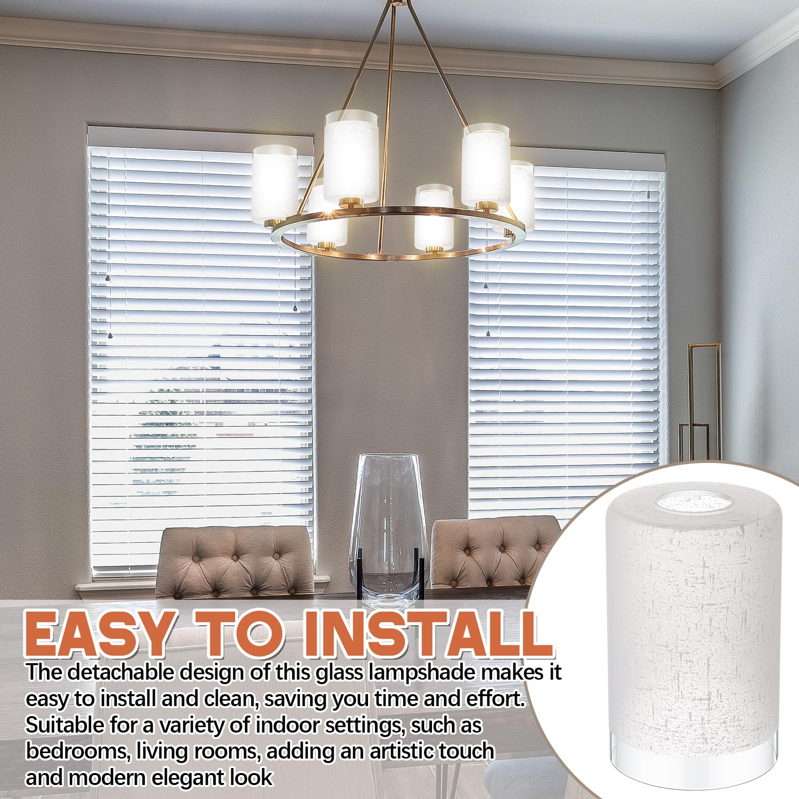 Teeneyou white linen shade with refined, vintage-inspired charm elevates interiors.