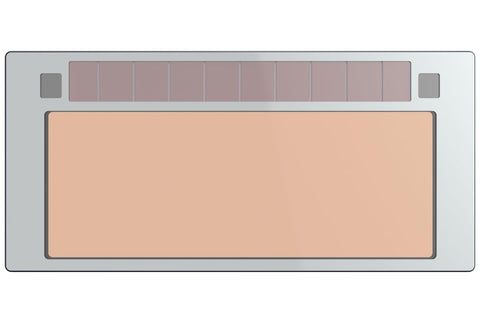 Tefuawe gold-coated welding lens blocks UV/IR for cooler operation.