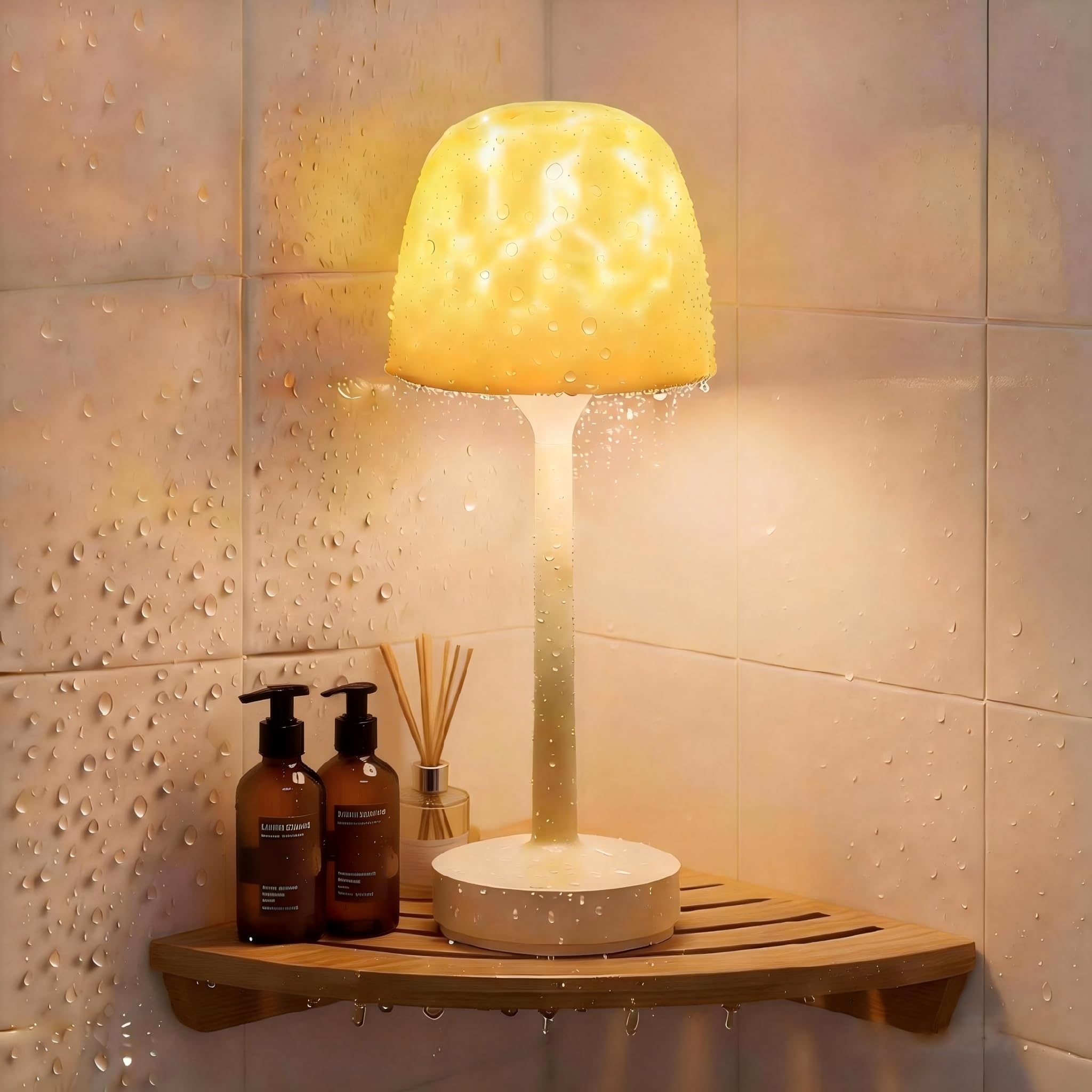 TEINNGO shower lamp with 16 color options for customizable ambience in the bathroom