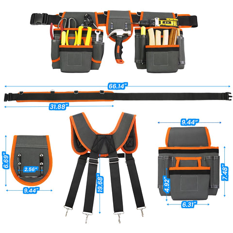 TEKCHIC adjustable waist belt fits 32 to 66 inches comfortably.