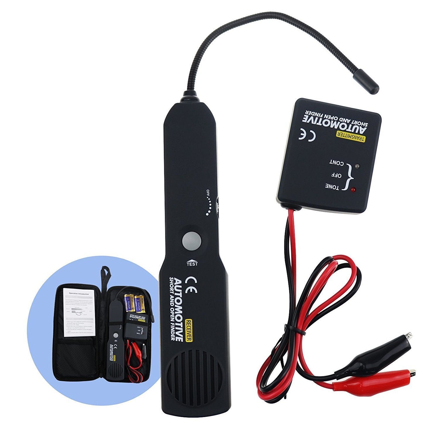 TEKCOPLUS auto circuit tester front view shows durable design for quick diagnostics