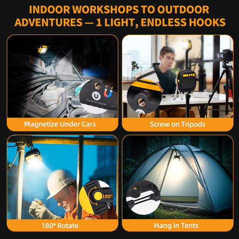 tekstap 6000mAh swivel head lighting tight spaces with precise direction