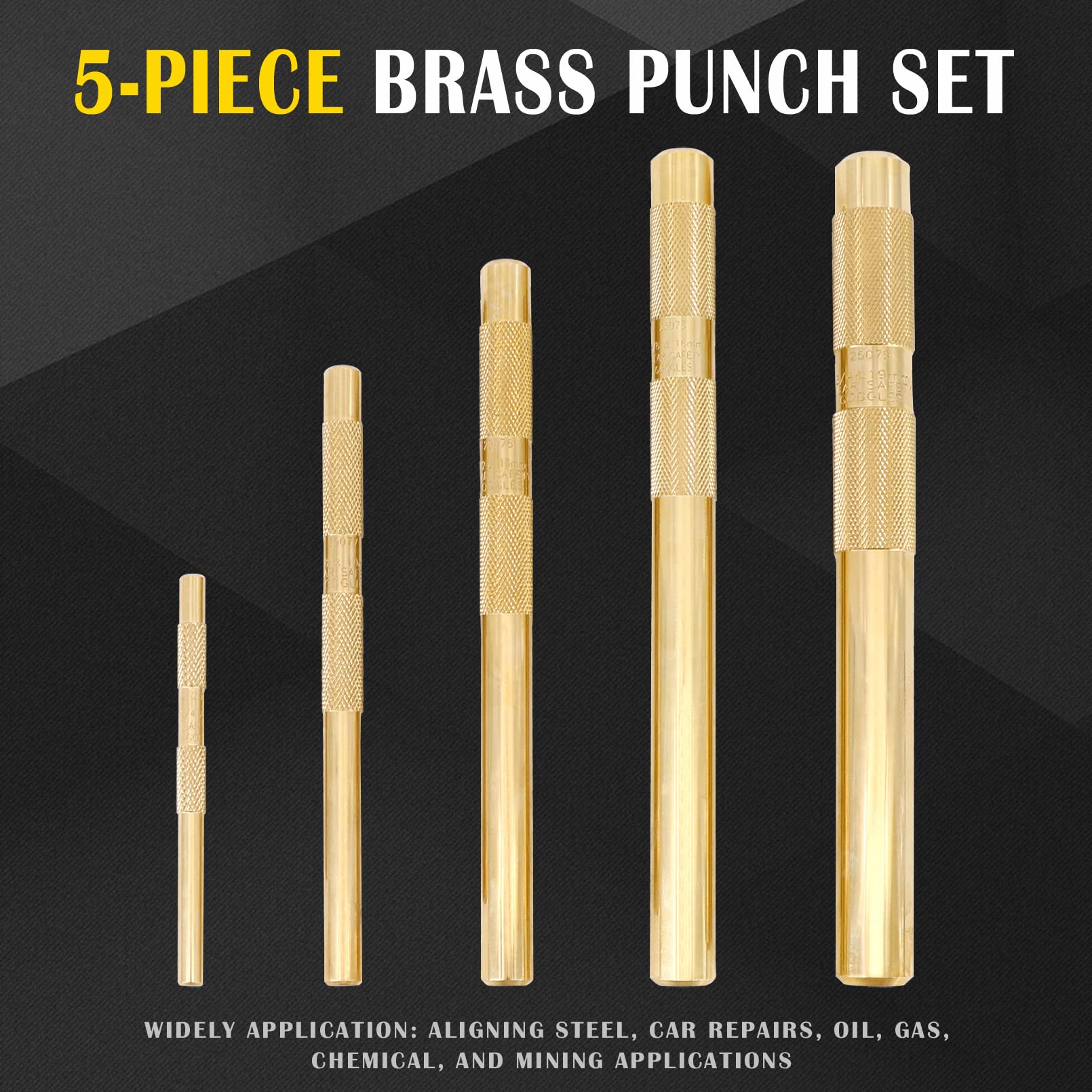 Tektall brass drift punch 3/8 in: secure alignment without marring surfaces.