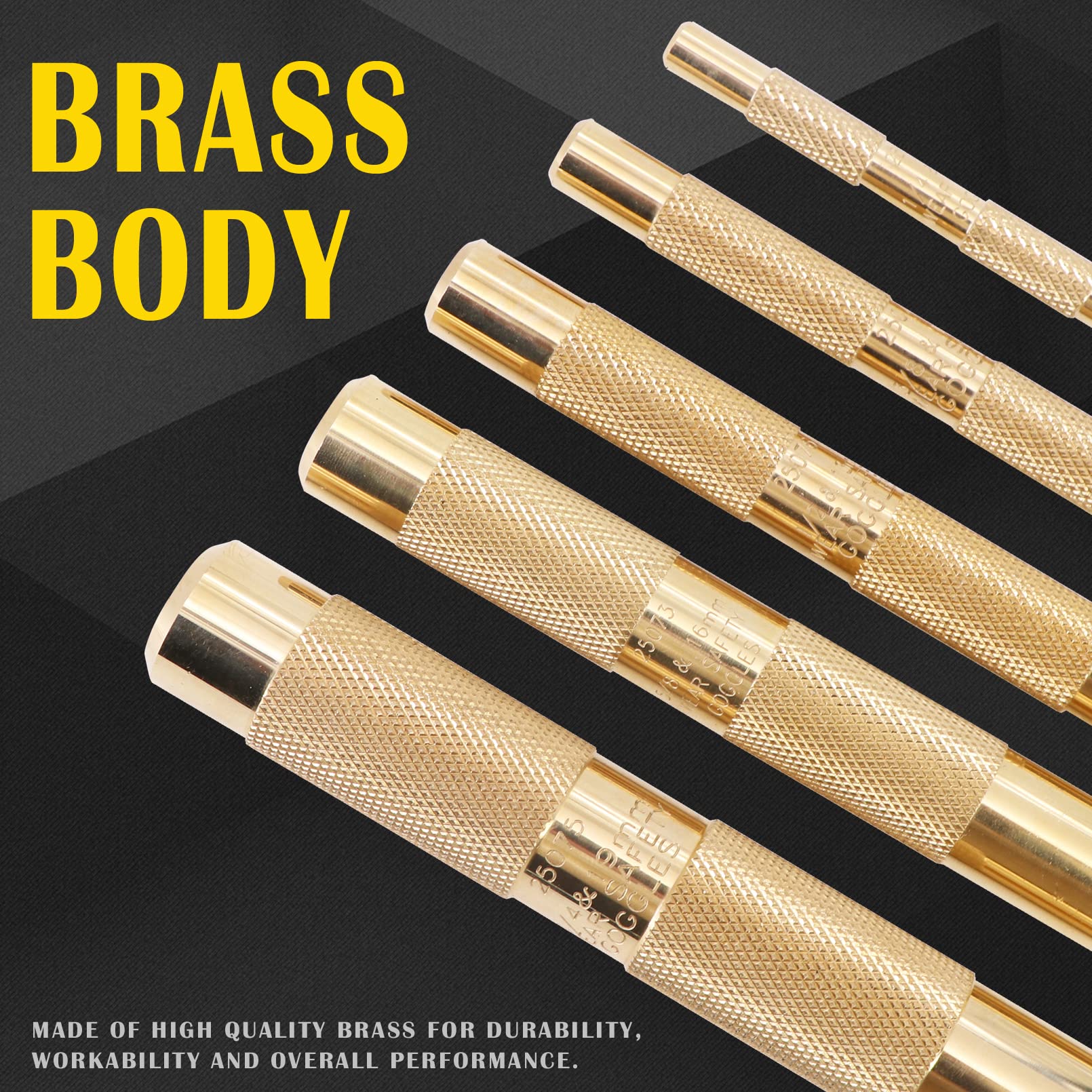 Tektall brass drift punch 5/8 in: reliable size for fast alignment.