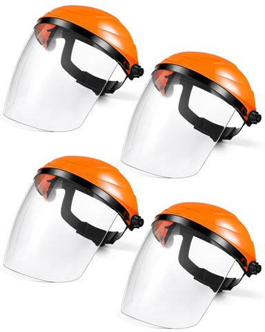 Tellegloww 4-pack face shields, assembled, ready for easy setup and reliable protection.