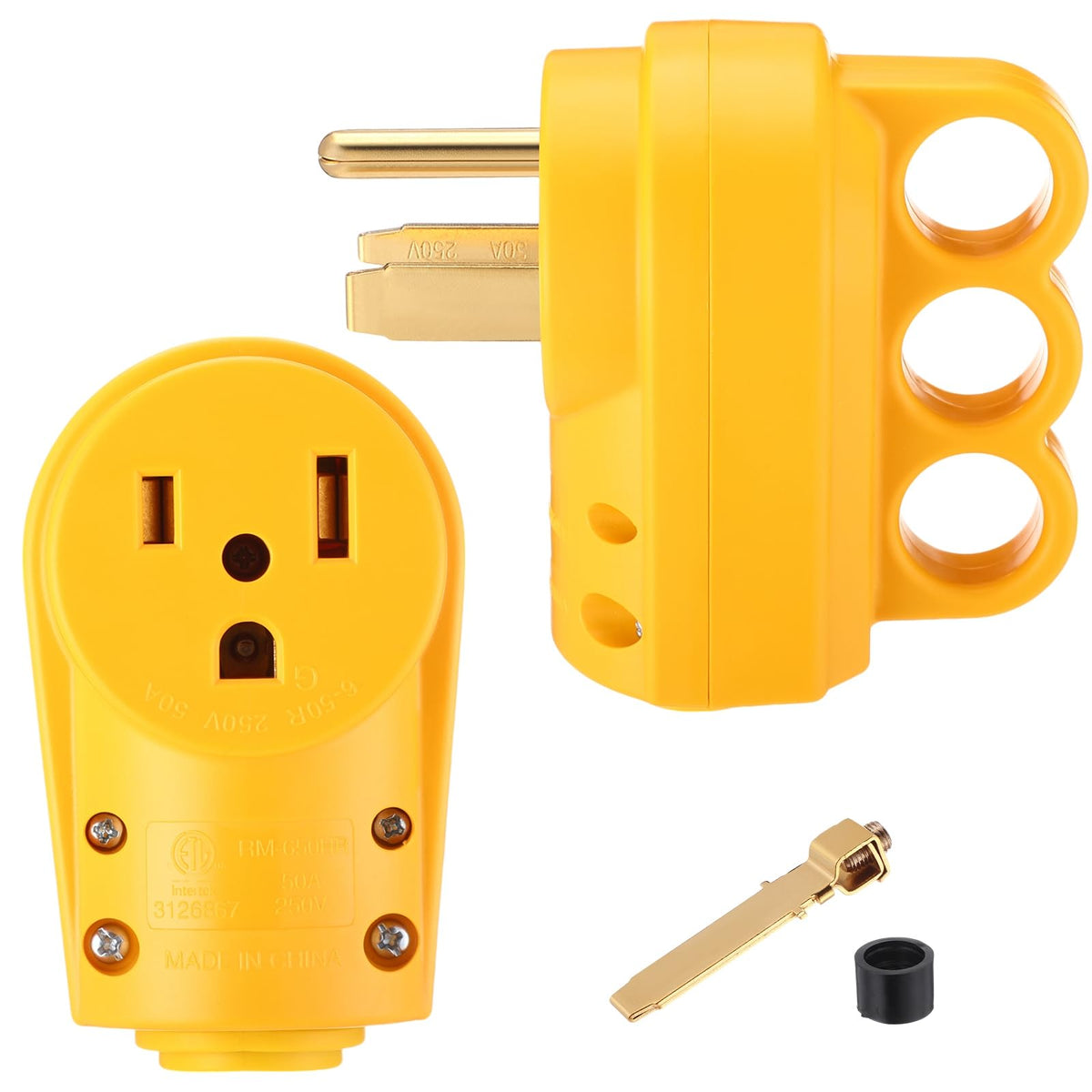 Tellegloww 50A 6-50P plug for RV and welding connections