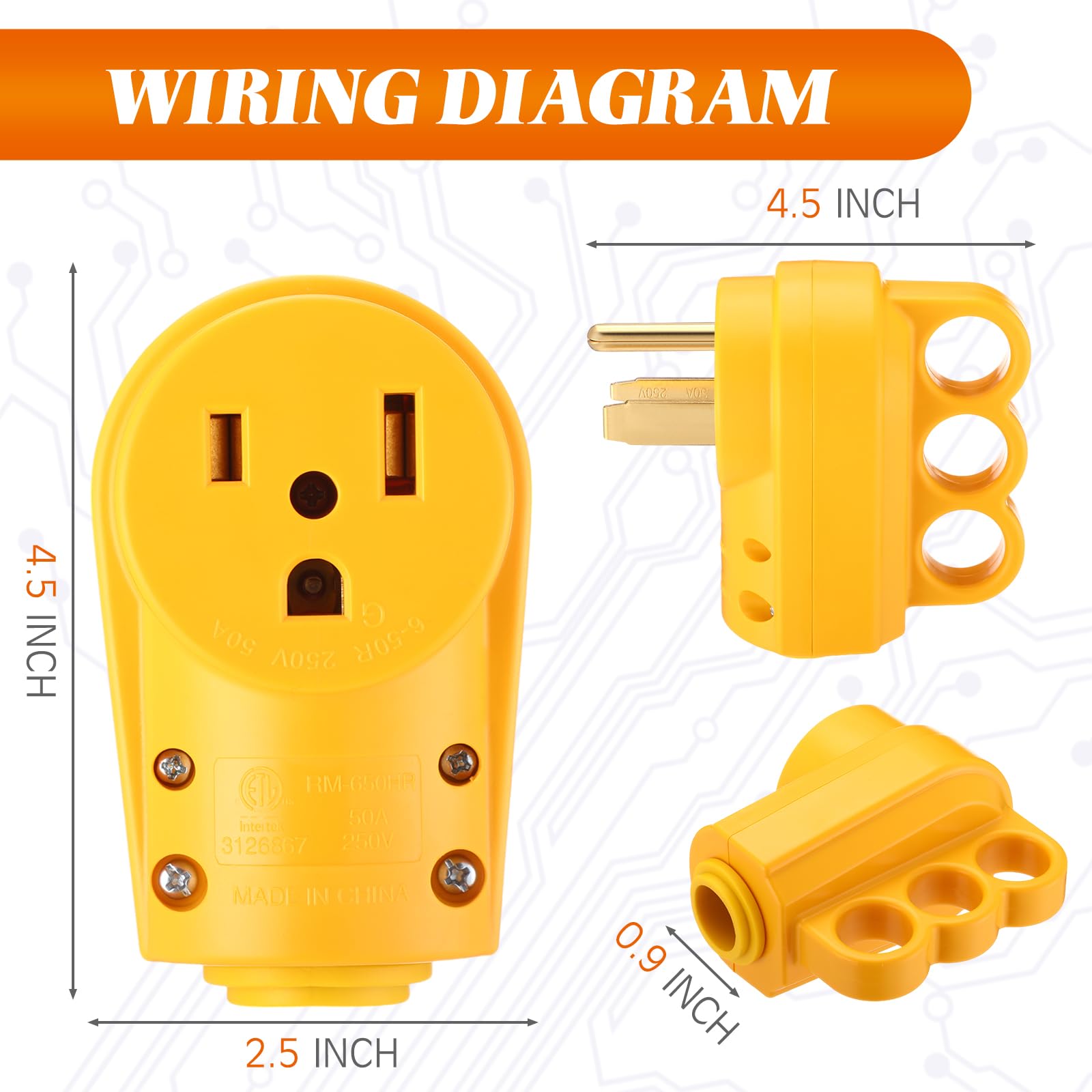 Tellegloww 50A 6-50R receptacle for safe RV power access