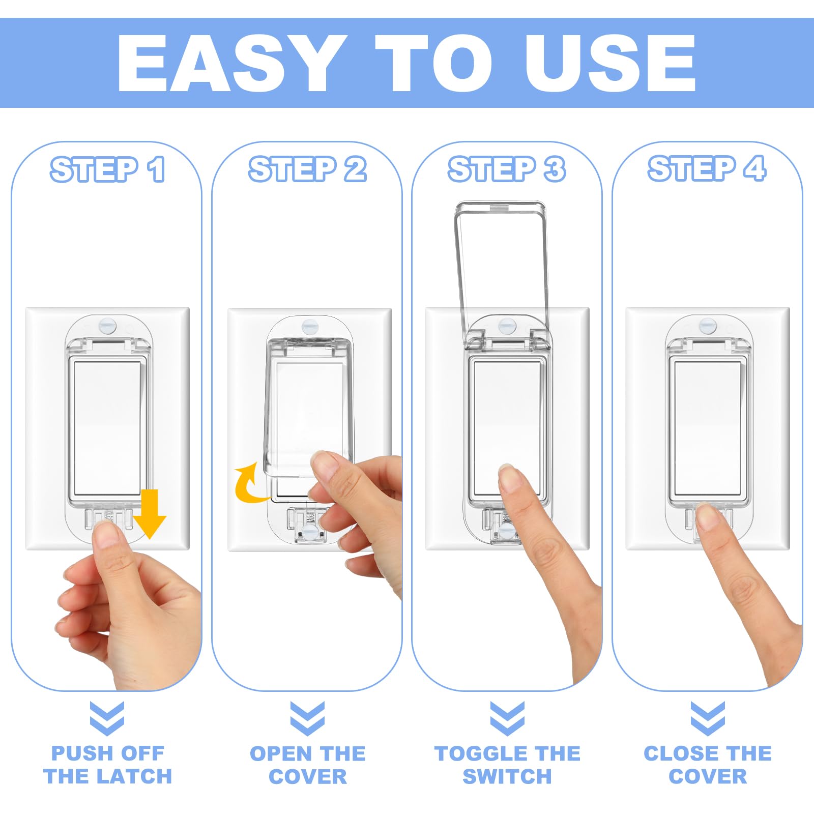 Tellegloww child-safety guard creates a protective barrier against unintended activation.